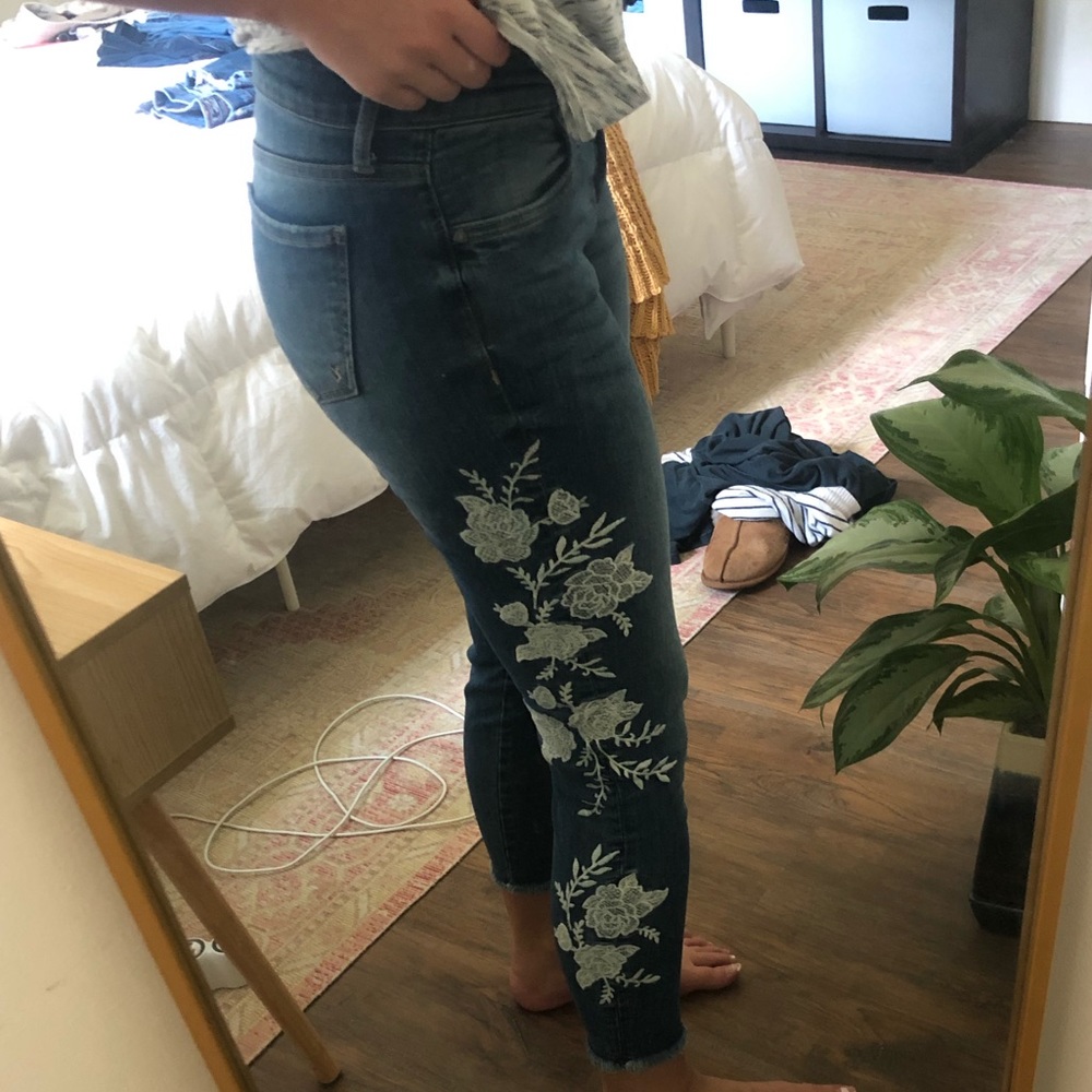 Boutique embroidered jeans